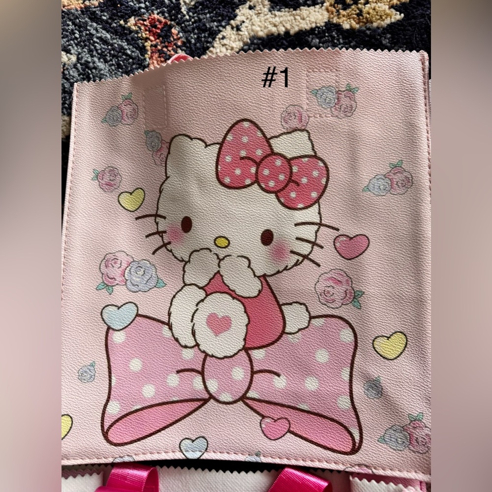 Hello Kitty & Sailor Moon pleather tote bag NEW w/ water bottle strap 12x8” - Picture 7 of 12